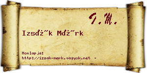 Izsák Márk névjegykártya