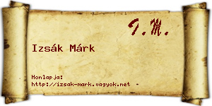 Izsák Márk névjegykártya